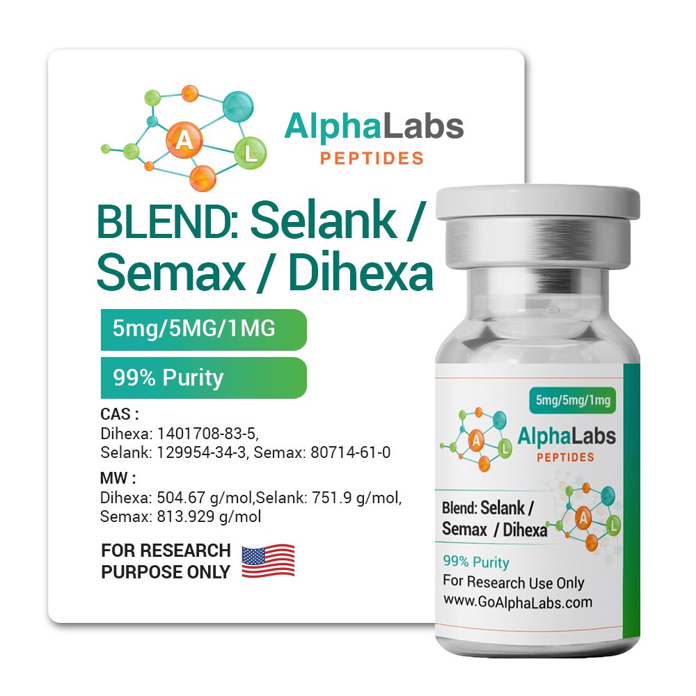 BLEND: Selank (5mg) / Semax (5mg) / Dihexa (1mg) - Image 2