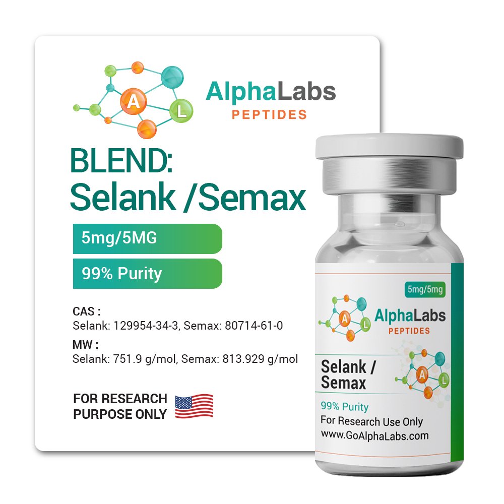 BLEND: Selank (5mg) / Semax (5mg) (10 Vials) - Image 2