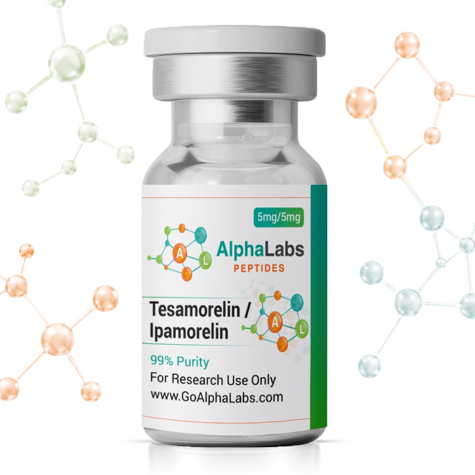 BLEND: Tesamorelin (5mg) + Ipamorelin (5mg)